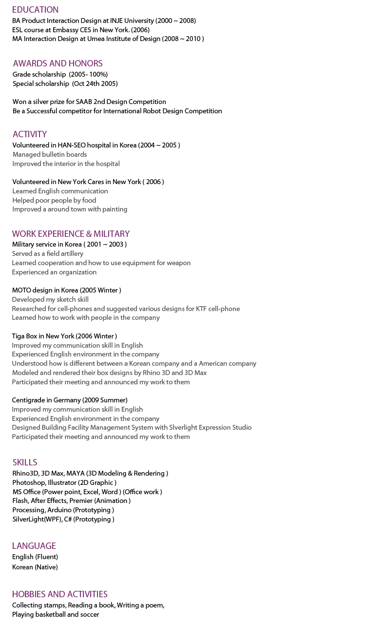 CV